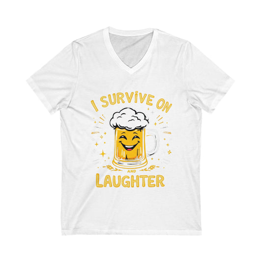 Unisex Jersey Short Sleeve V-Neck Tee